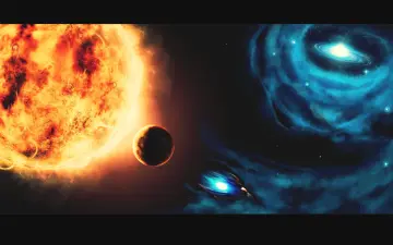 Cosmic Dual Forces wallpaper