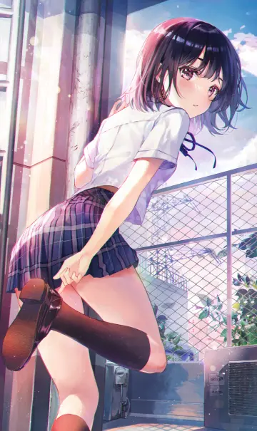 A Shy Schoolgirl Moment wallpaper