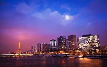 Paris Evening Skyline wallpaper