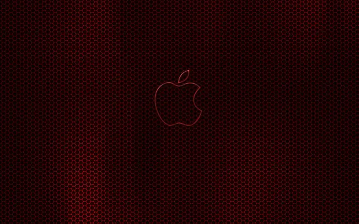 Crimson Carbon Apple as a phone lock screen