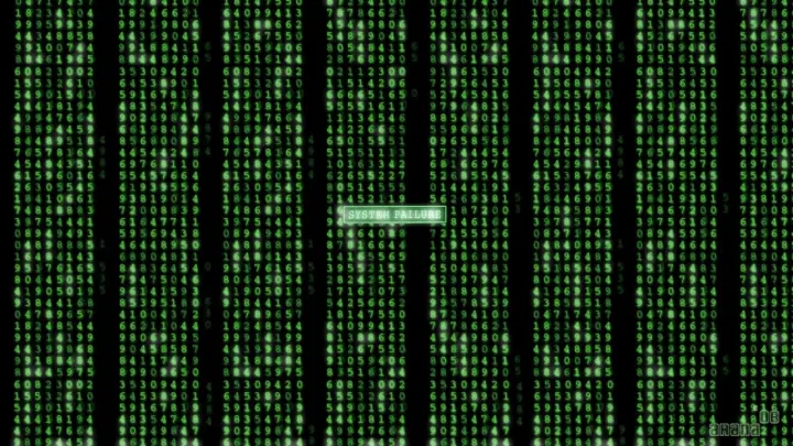 Matrix System Failure as a phone lock screen