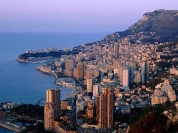Coastal City At Sunset wallpaper