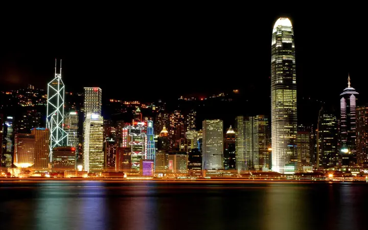 Neon Lights Of Hong Kong as a phone lock screen