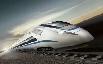Sleek Modern Express Train wallpaper