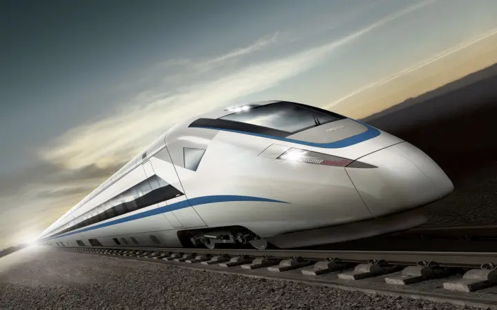 Sleek Modern Express Train as a phone lock screen