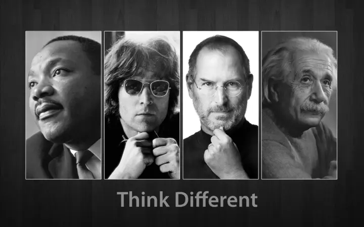 Think Different Visionaries as a phone lock screen