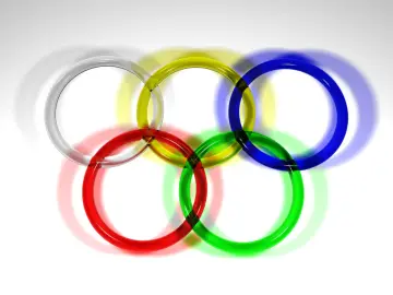Glass Olympic Rings wallpaper