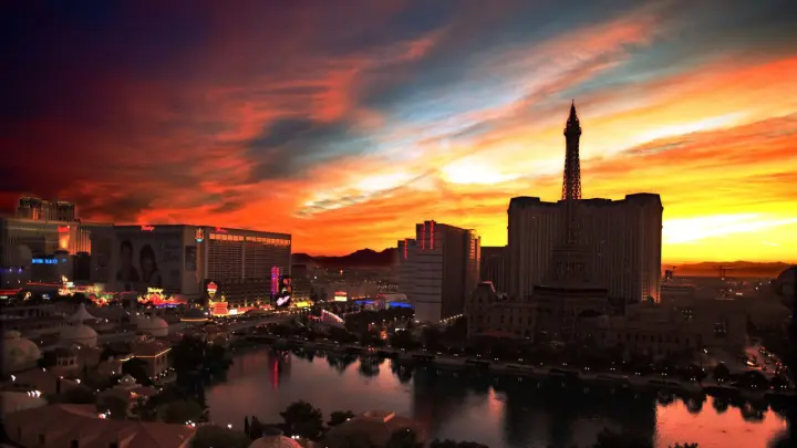 Neon Sunset Over The Strip as a phone lock screen