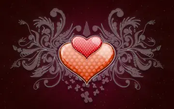 Garnet Heart Embellishment wallpaper