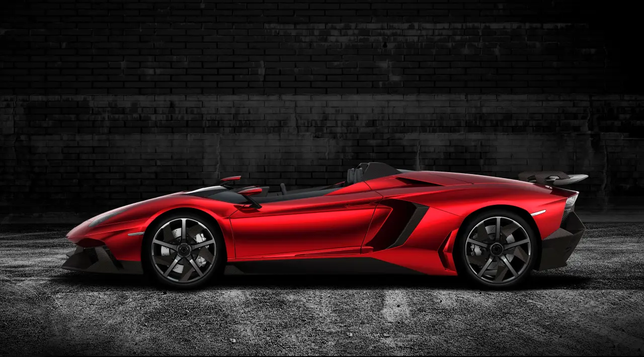 Crimson Speed Roadster – black and grey desktop wallpaper, 4488×2492