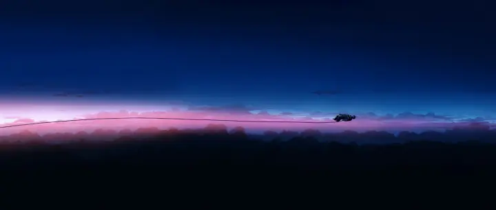 Floating Above The Horizon as a phone lock screen
