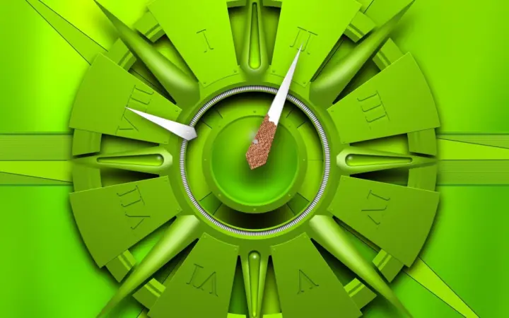 Emerald Clock Mechanism as a phone lock screen