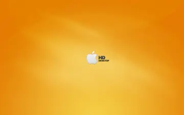 Apple Logo on Orange wallpaper
