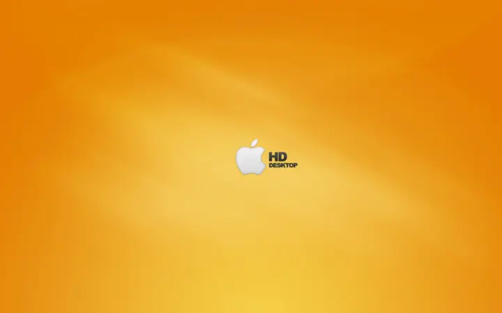 Apple Logo on Orange as a phone lock screen