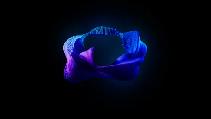 Neon Wave Ring as a phone lock screen