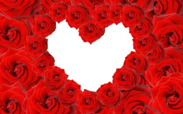 Heart Shaped Red Roses wallpaper
