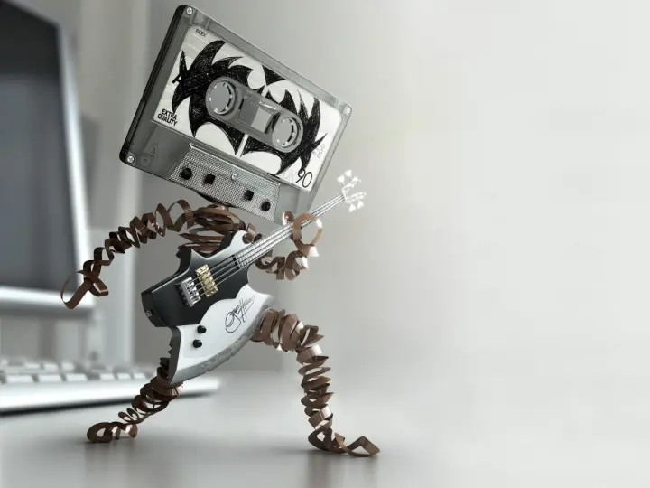 Cassette Tape Rocker as a phone lock screen