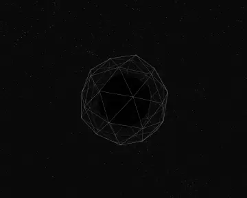 Wireframe Sphere In Space wallpaper