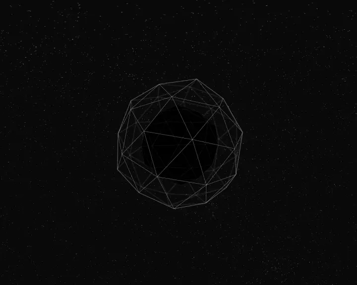 Wireframe Sphere In Space as a phone lock screen