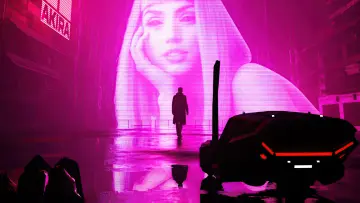 Neon City Hologram wallpaper