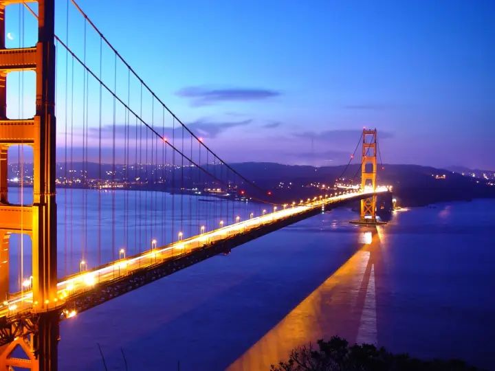 Golden Gate At Dusk as a phone lock screen