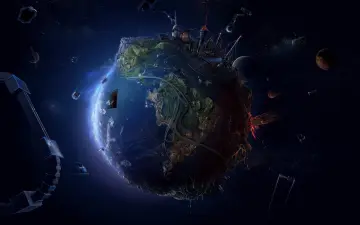 Planet Earth in Space wallpaper