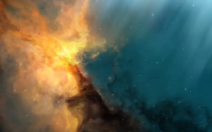 Cosmic Dust and Starlight as a phone lock screen