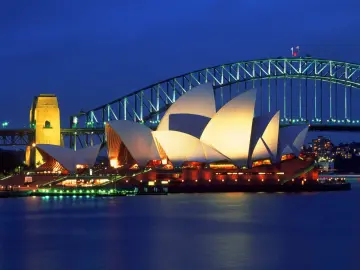 Sydney Harbour at Night wallpaper