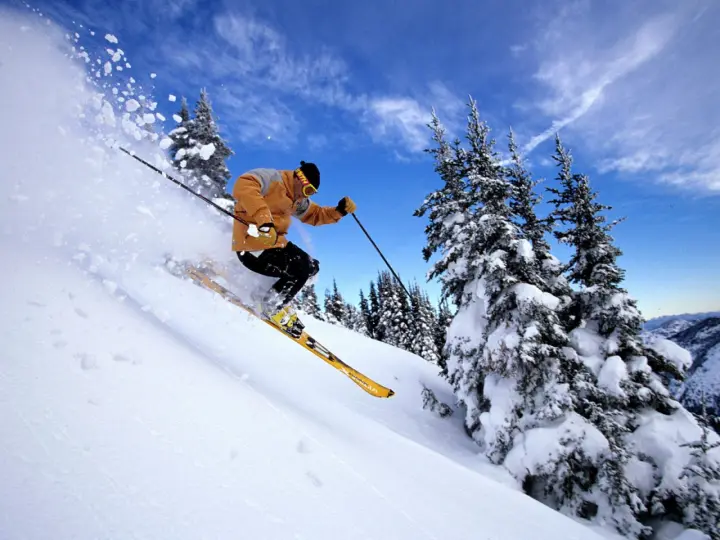 Carving Through Fresh Powder as a phone lock screen