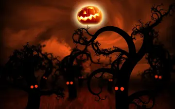 Pumpkin Moon Night wallpaper