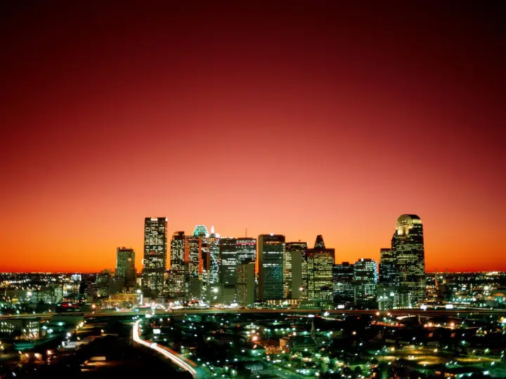 Crimson Skyline At Dusk as a phone lock screen