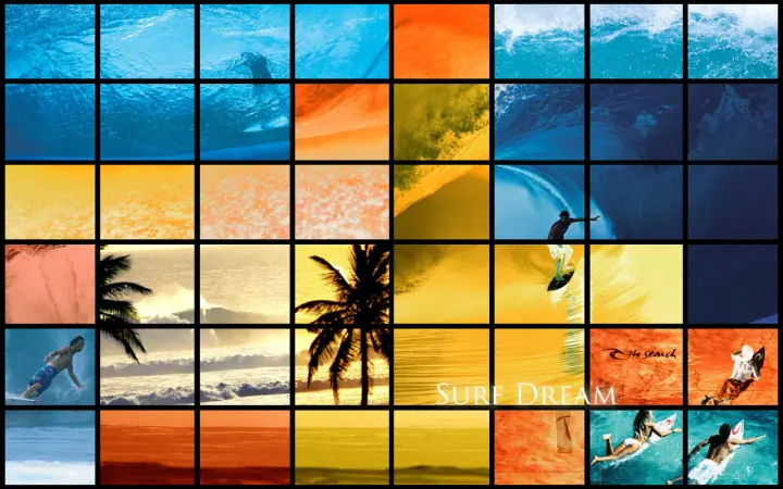 Grid Of Surf Dreams as a phone lock screen