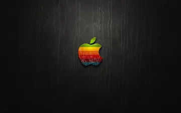 Retro Apple Leather Emblem wallpaper