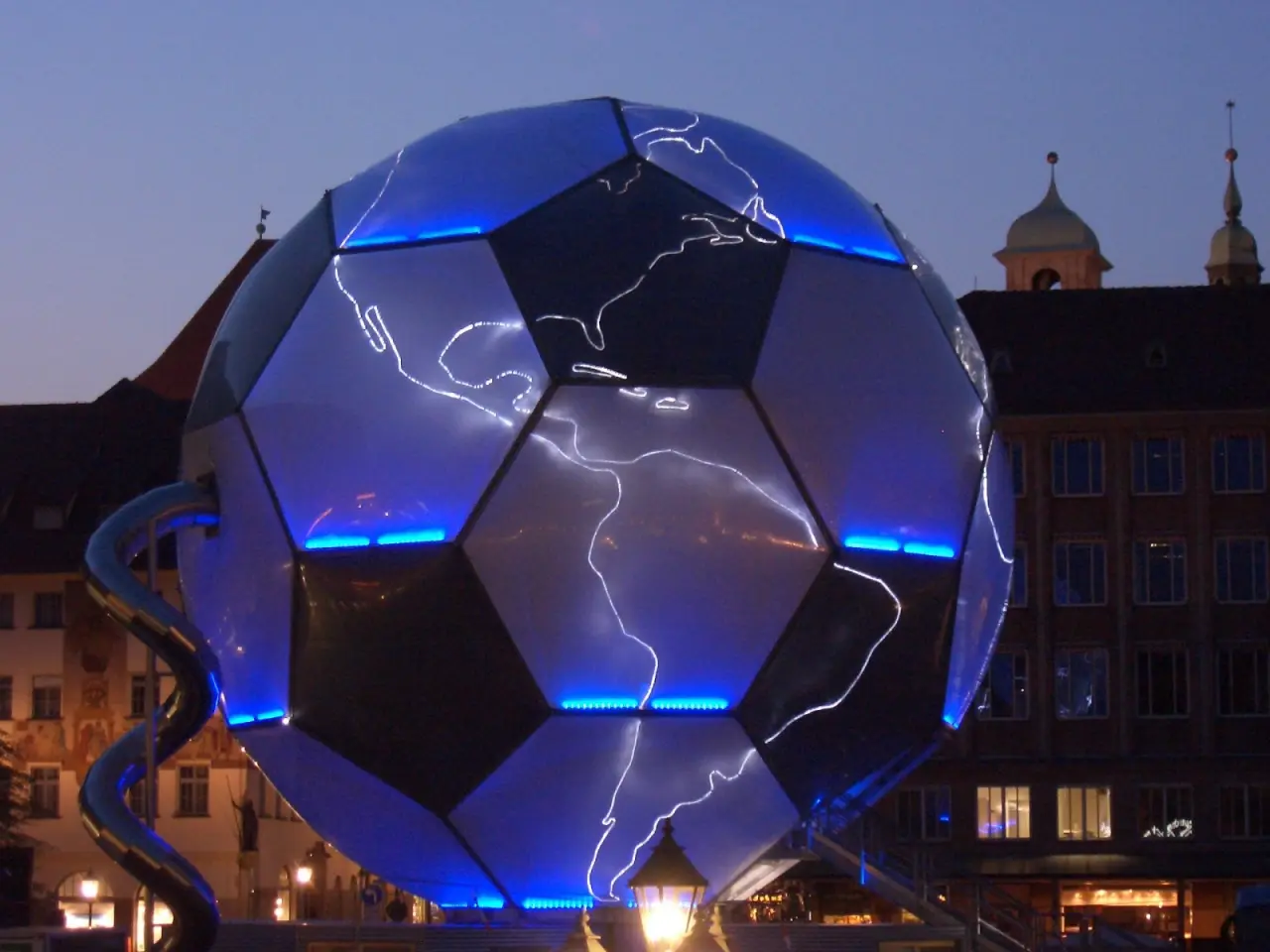 Globe As Soccer Ball – black and grey desktop wallpaper, 1600×1200