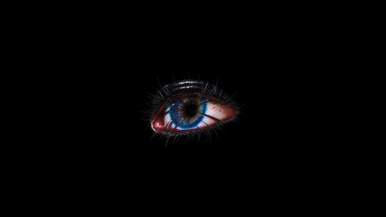 Gaze in the Dark – black and grey desktop wallpaper, 3840×2160