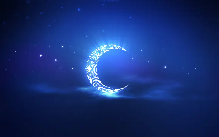 Gleaming Crescent Moon as a phone lock screen