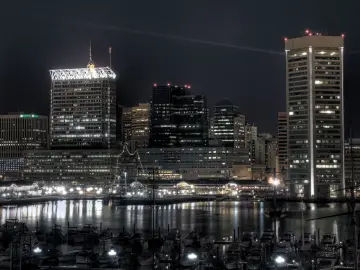 Baltimore Skyline At Night wallpaper