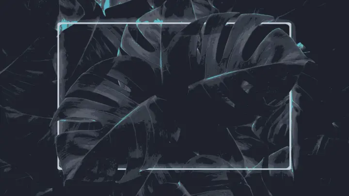Neon Tropical Leaves as a phone lock screen
