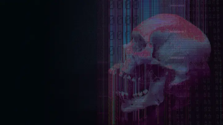 Digital Ghost in the Code as a phone lock screen