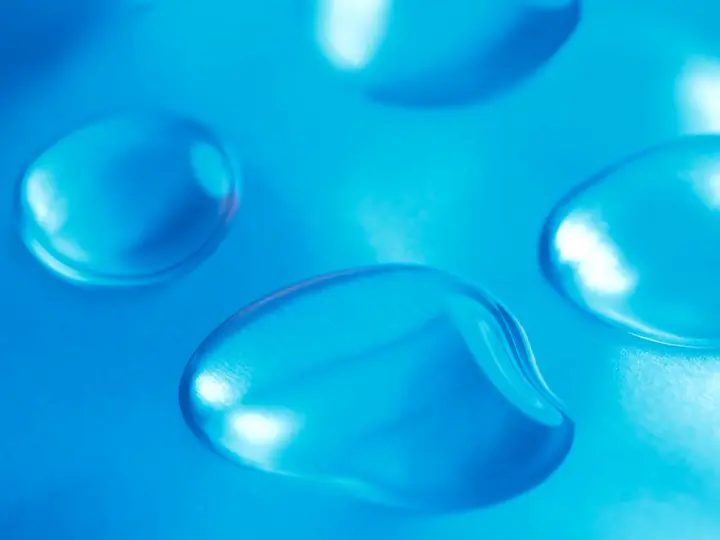 Blue Water Droplets as a phone lock screen