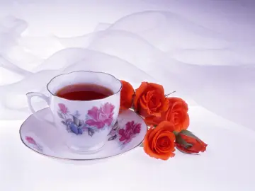 Morning Tea and Roses wallpaper