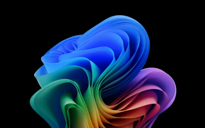 Vibrant Flowing Ribbons as a phone lock screen