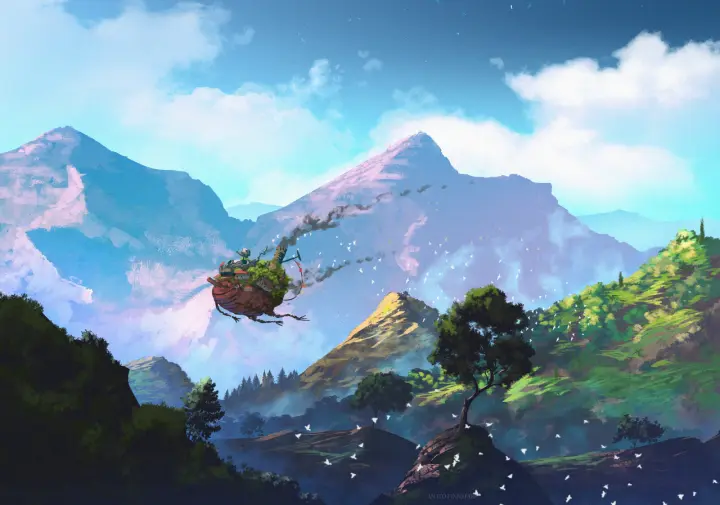 Journey Through The Sky as a phone lock screen