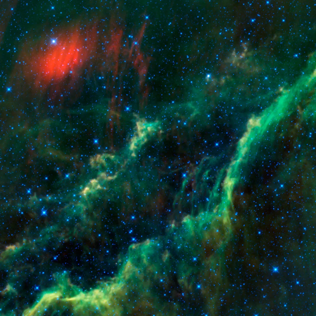 Menkhib and the California Nebula – teal and black square wallpaper, 4095×4095