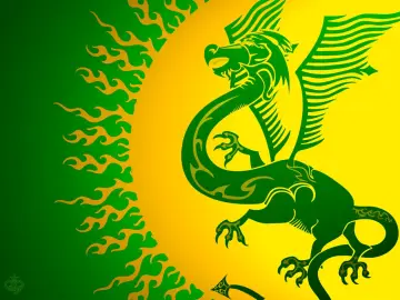 Golden Dragon Sun wallpaper