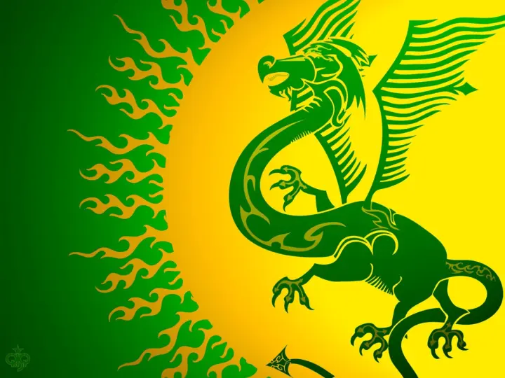 Golden Dragon Sun as a phone lock screen
