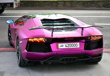 Magenta Supercar Rear View wallpaper