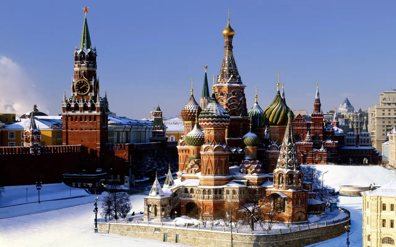 Winter Morning In Moscow – blue and black desktop wallpaper, 1920×1200