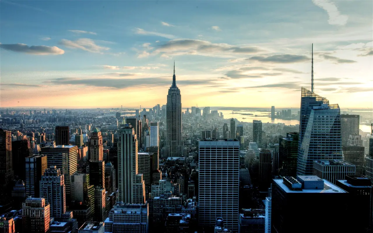 Skyscrapers of New York – grey and black desktop wallpaper, 2560×1600