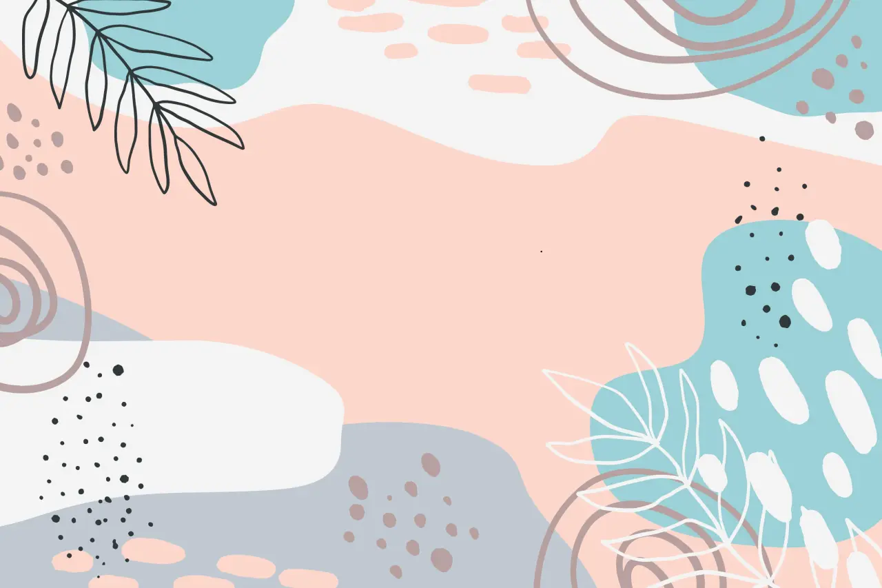 Pastel Botanical Abstract Composition – pink and white desktop wallpaper, 3000×2000
